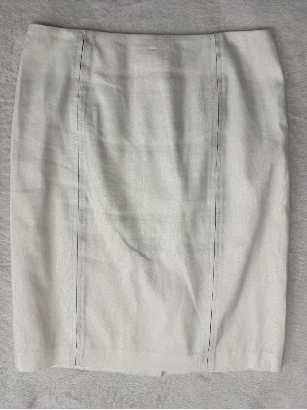 Worth White Pencil Skirt with Seam Detailing